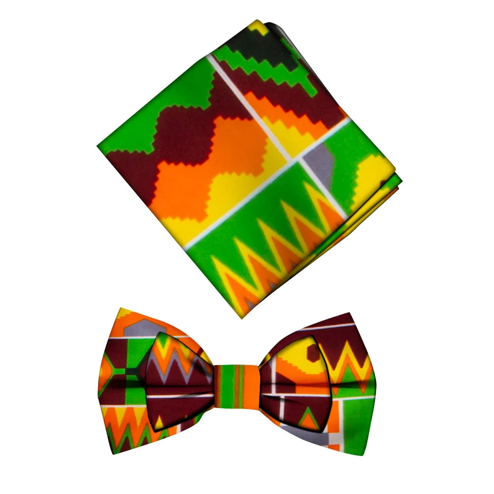 Stylish African Bow Tie Set