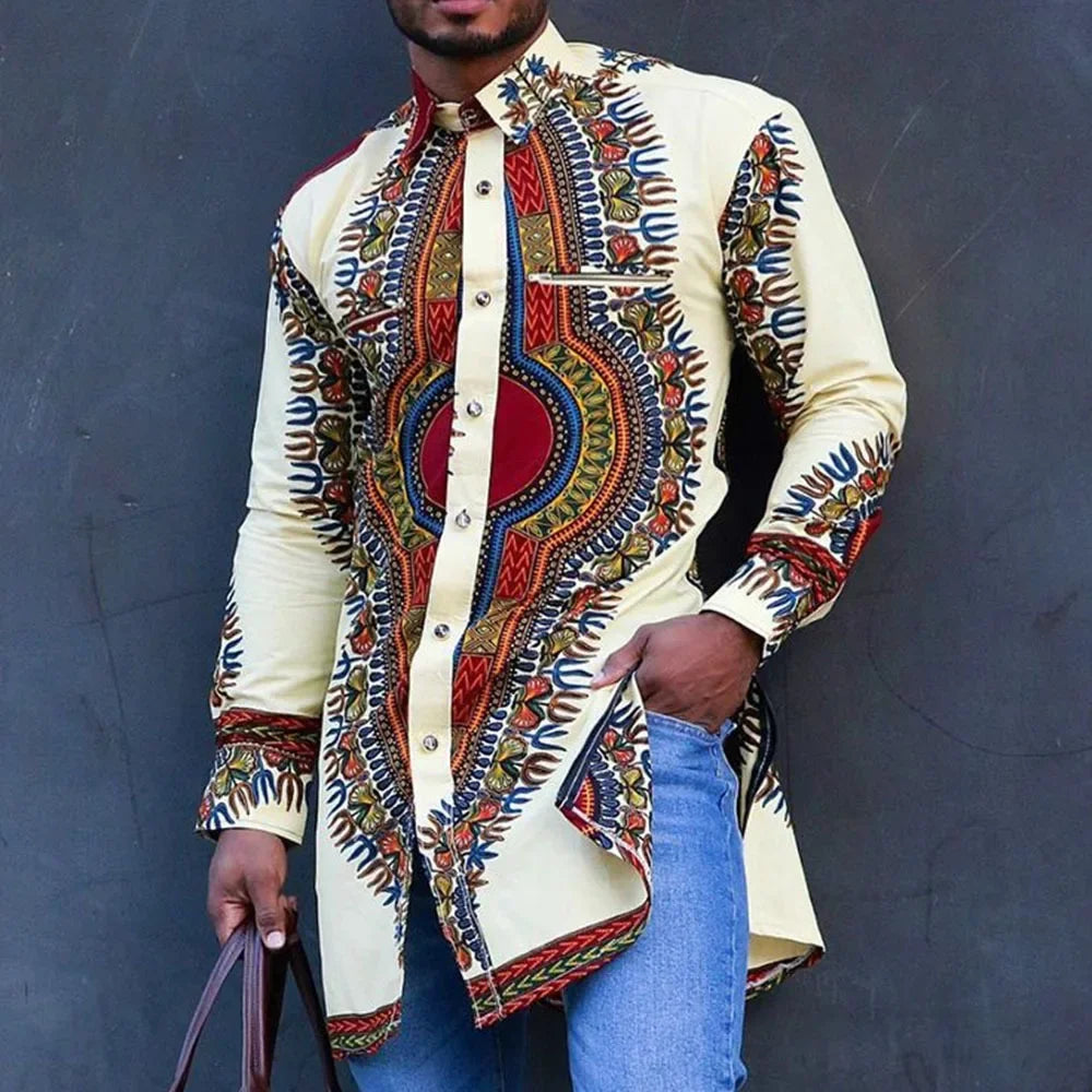 Stylish African Print Men's Shirt