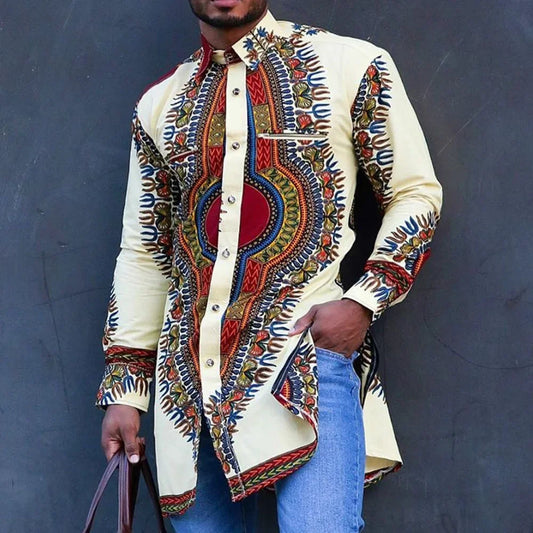Stylish African Print Men's Shirt