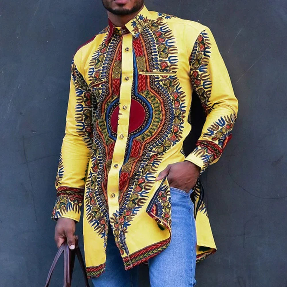Stylish African Print Men's Shirt