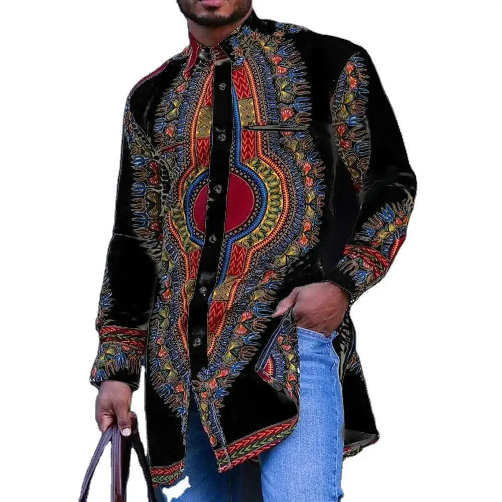 Stylish African Print Men's Shirt
