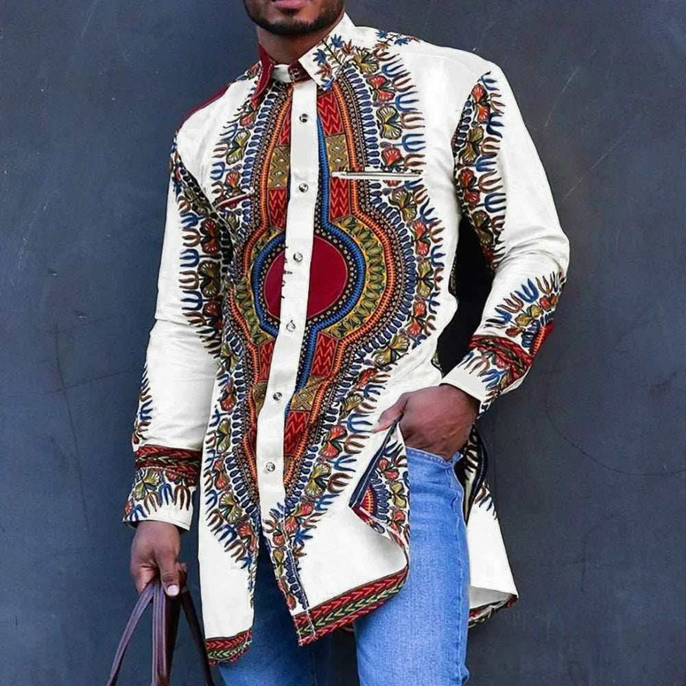 Stylish African Print Men's Shirt
