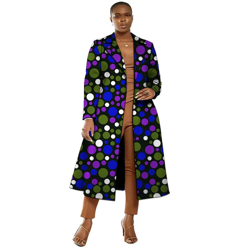 Elegant Dashiki Women's Overcoat