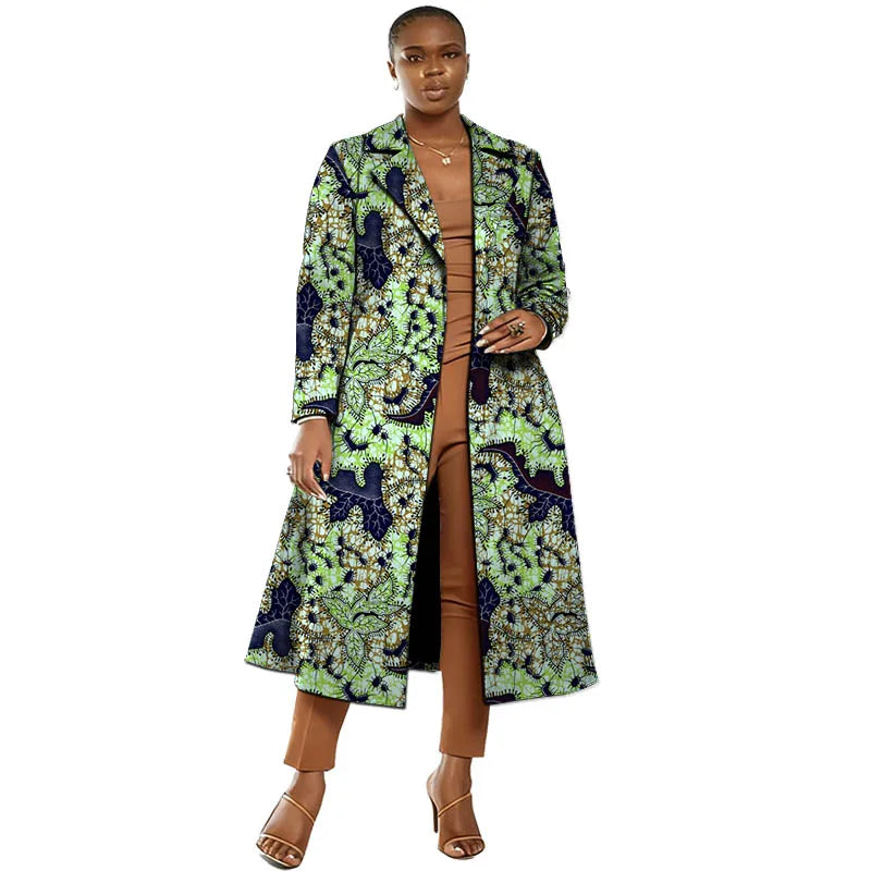 Elegant Dashiki Women's Overcoat