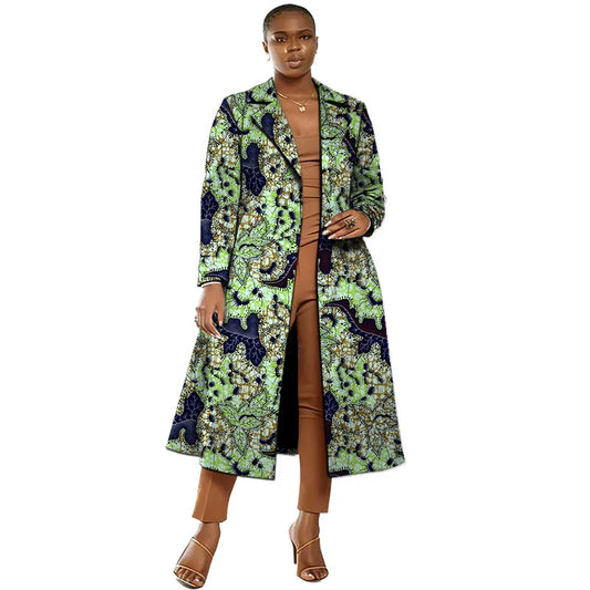 Elegant Dashiki Women's Overcoat