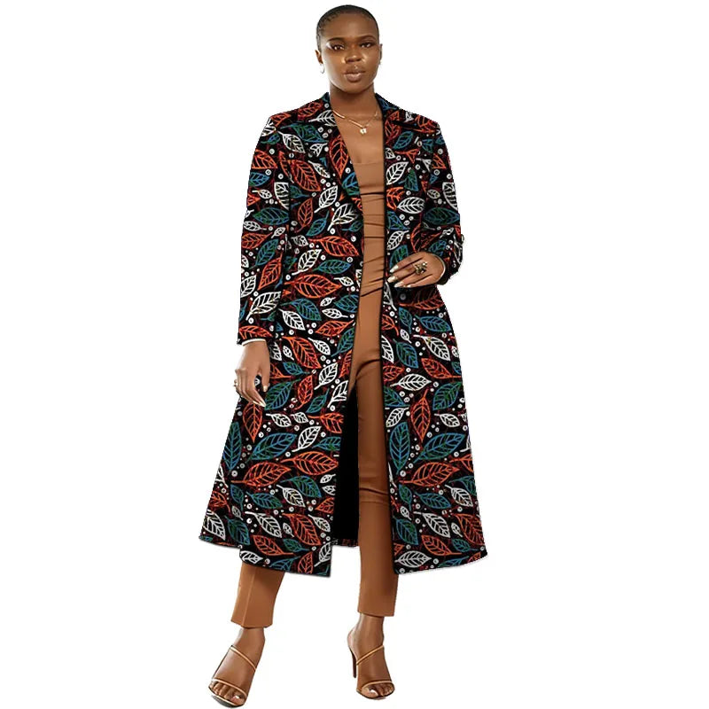 Elegant Dashiki Women's Overcoat