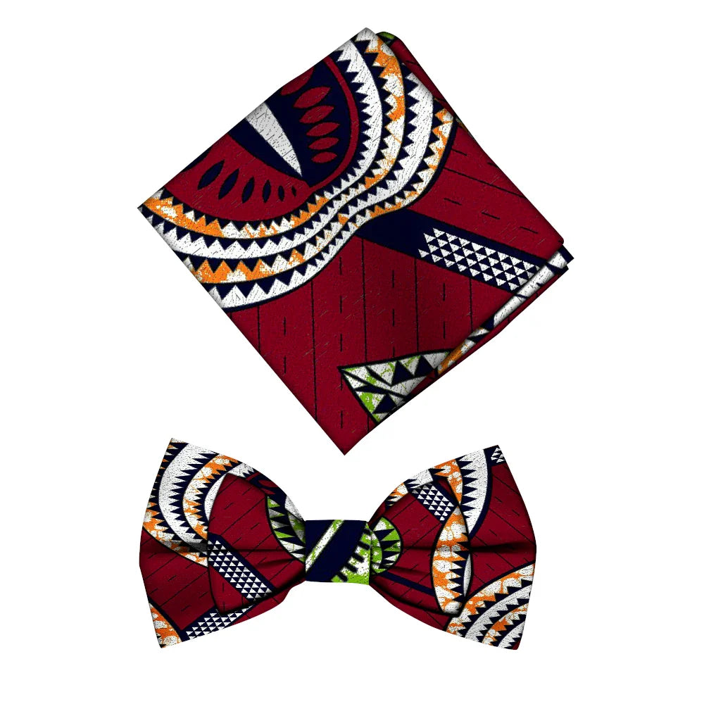 Stylish African Bow Tie Set