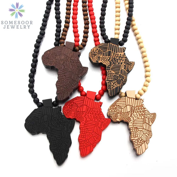 Chic African Map Necklace