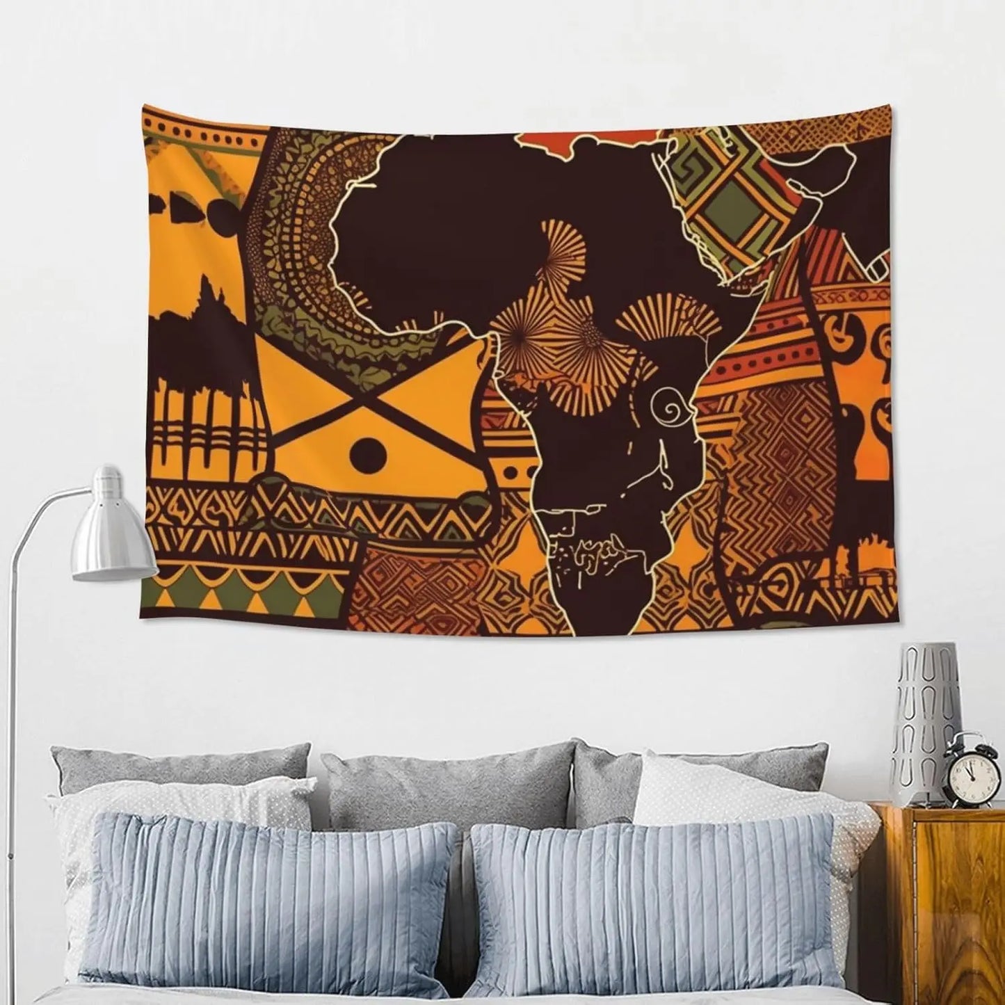 Chic African Map Tapestry Decor